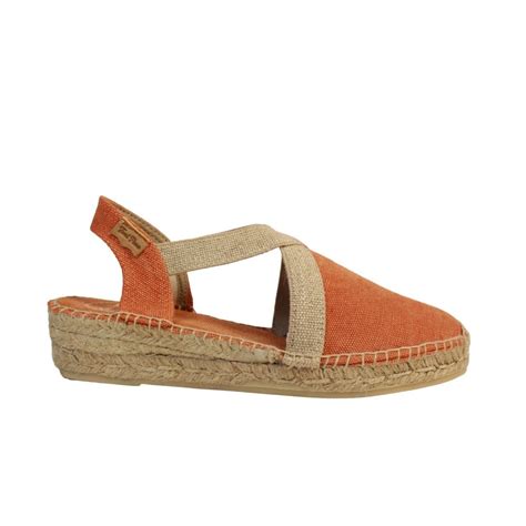 Orange Fabric espadrilles 